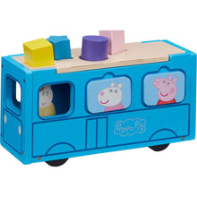 Peppa Pig dřevěný autobus vkladáčka