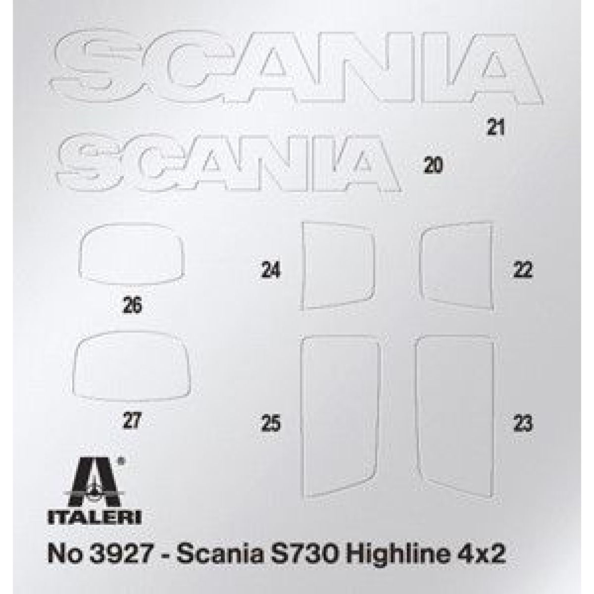 Italeri Model Kit truck 3927 Scania S730 Highline 4x2 (1:24)