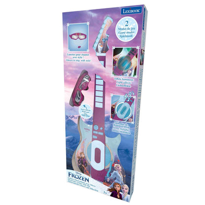 Lexibook Elektronická svítící kytara Frozen + brýle s mikrofonem