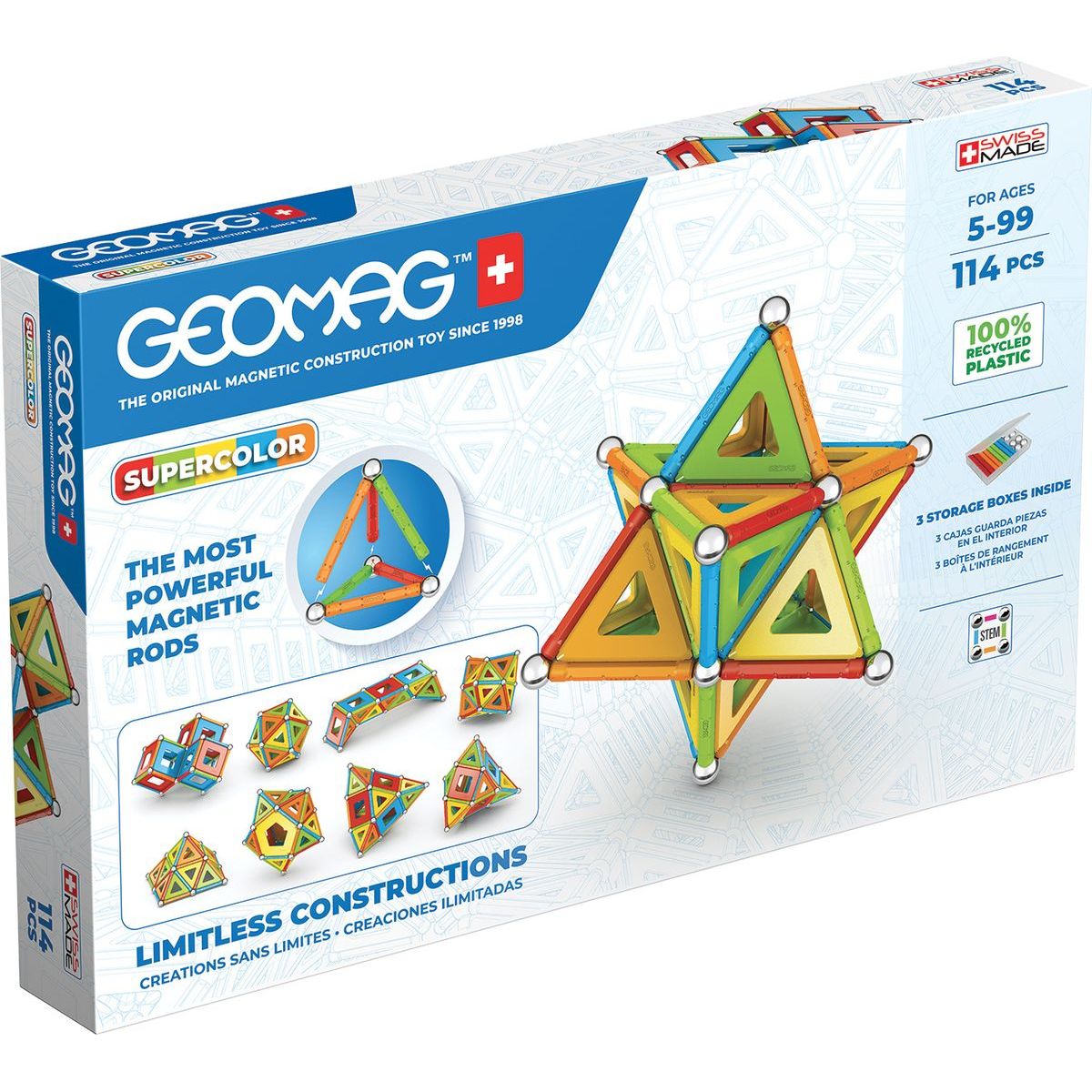 Geomag Supercolor recycled 114 dílků