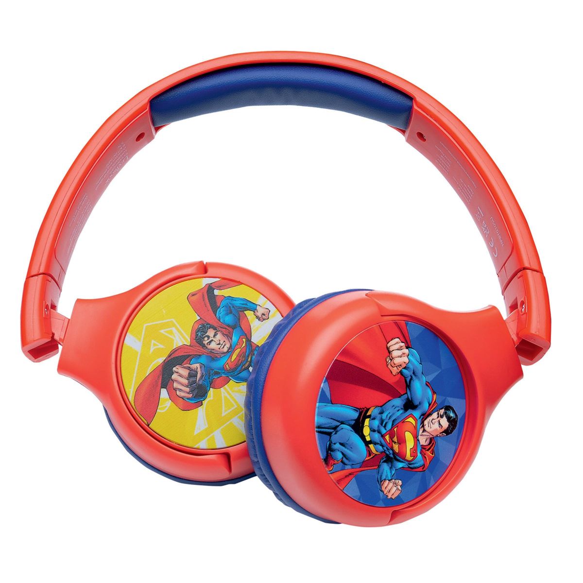 Lexibook 2v1 bluetooth skládací sluchátka Superman s limitem hlasitosti