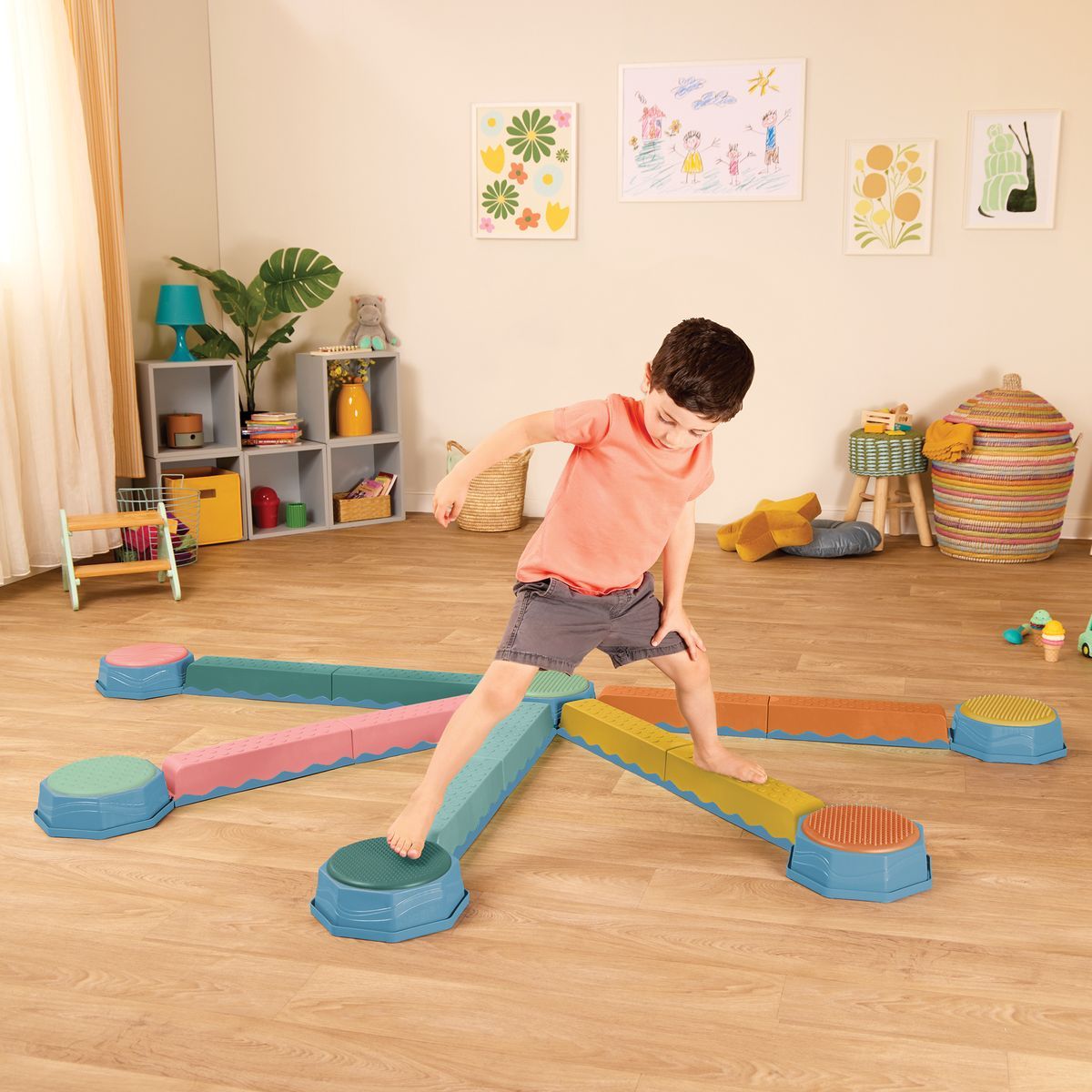 B.Toys Balanční stupínky Balance & Hop 6 ks