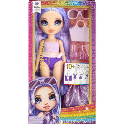Rainbow High Fashion panenka v plavkách Violet Willow - Poškozený obal