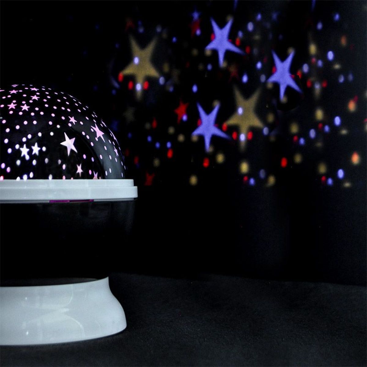 LED vánoční projekční koule, multicolor, 9 režimů, otáčení, USB, 4 x AAA
