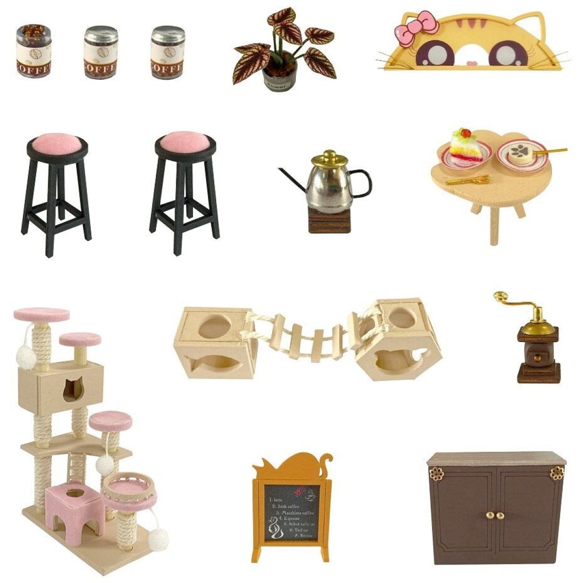 2Kids Toys miniatura domečku Kočičí kavárna se zahrádkou