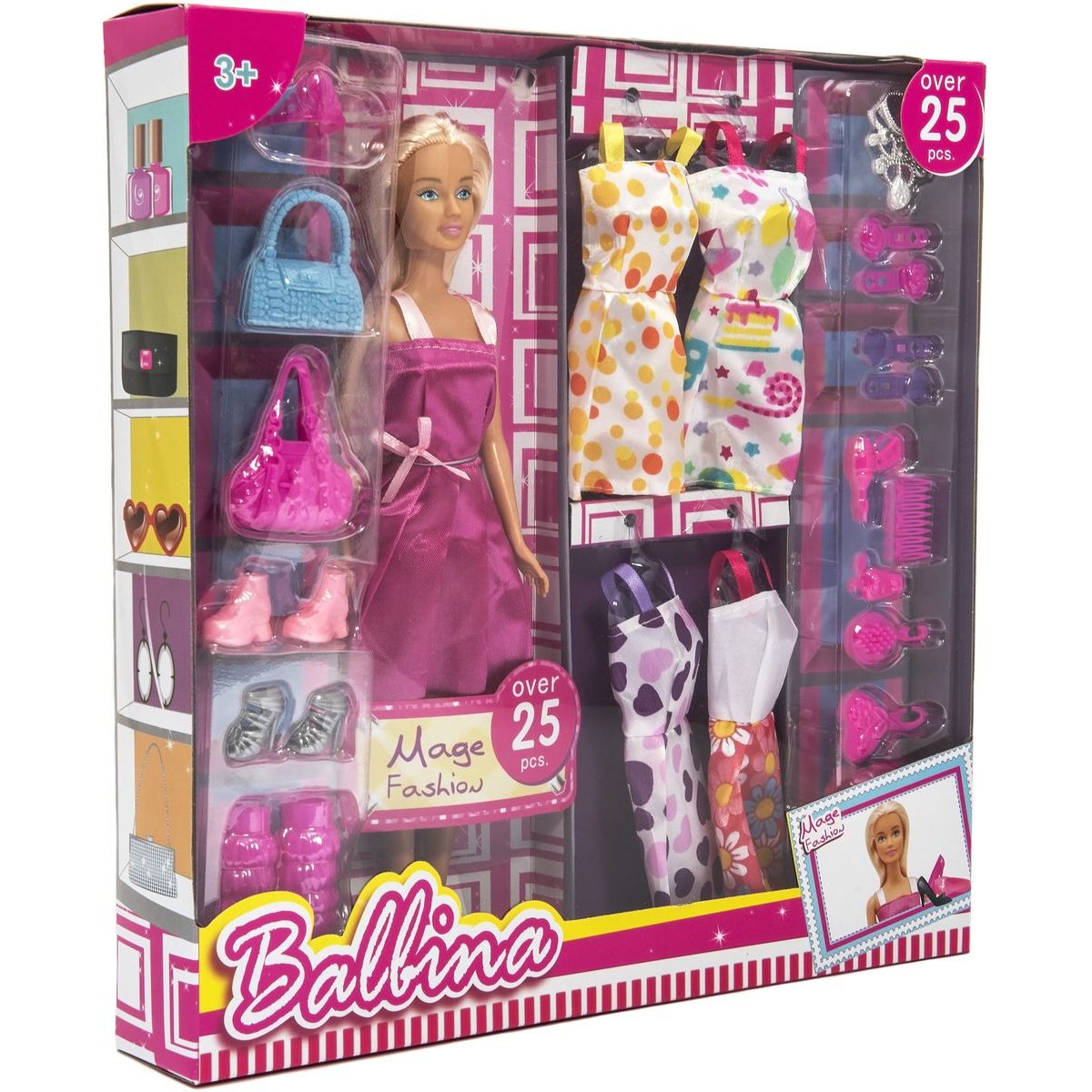 Teddies Panenka modelka nekloubová 30 cm s oblečením a s doplňky