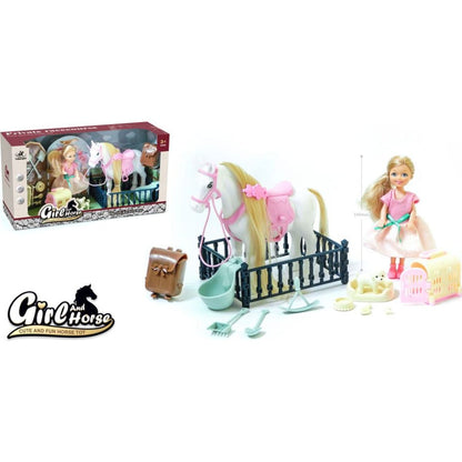 Alltoys Hrací set koník s panenkou