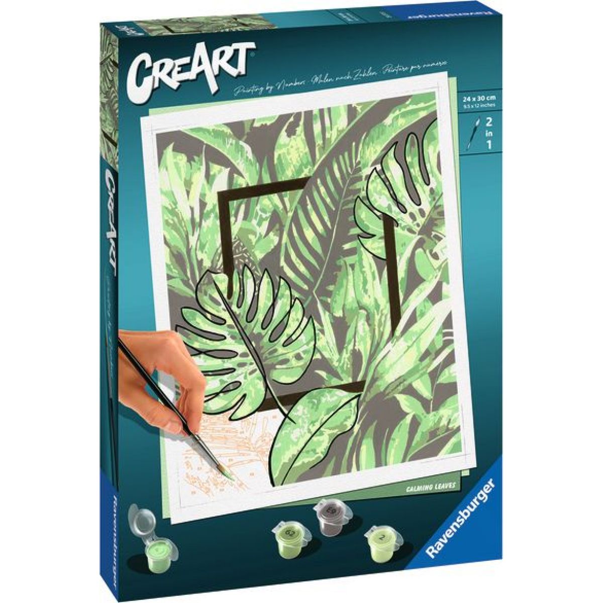CreArt 202720 Buď šťastný: Zelené listy