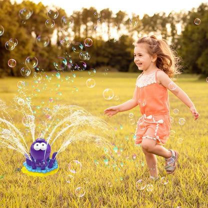 Alltoys Stříkací chobotnice na zahradu s bublifukem 150 ml žlutý podstavec