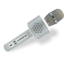 Mikrofon karaoke Bluetooth stříbrný