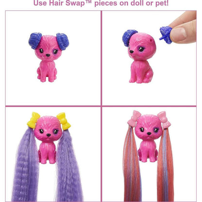 Barbie Color Reveal vlasový styling se třpytkami fialový
