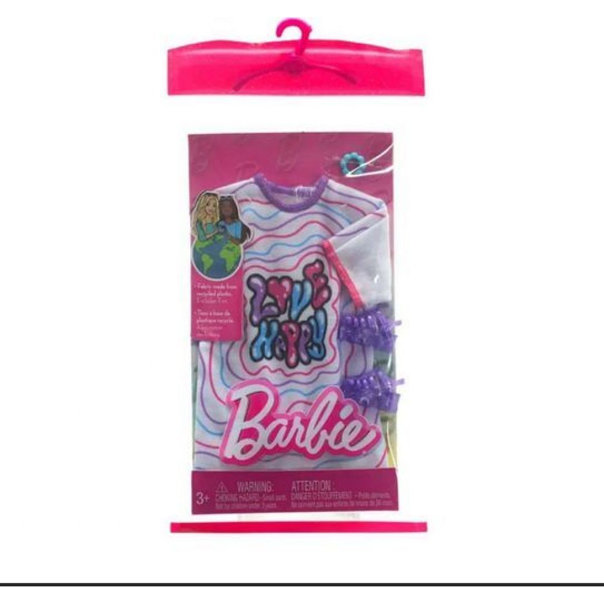 Mattel Barbie obleček s doplňky v praktickém balení HRH38