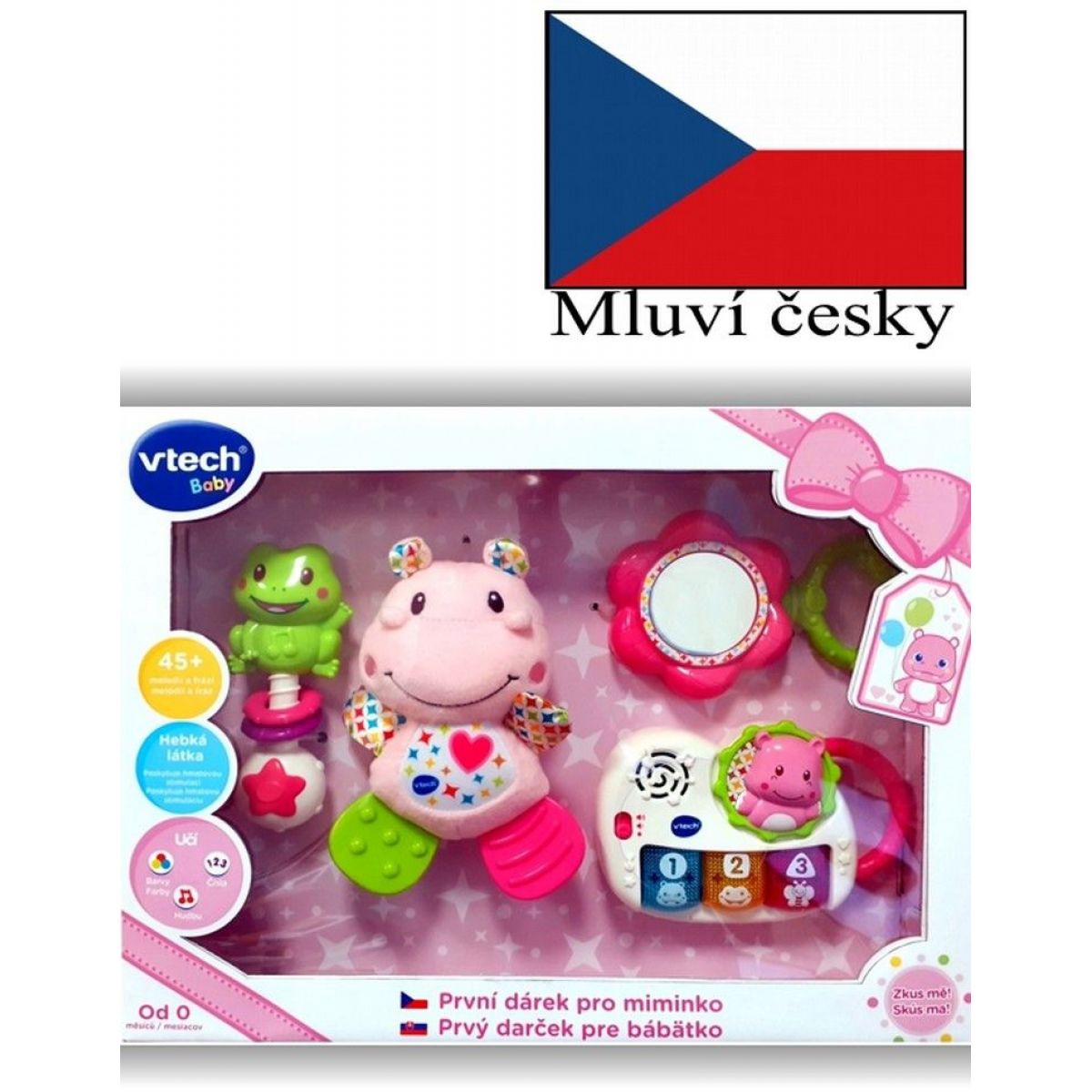 Vtech První dárek pro miminko růžový  CZ