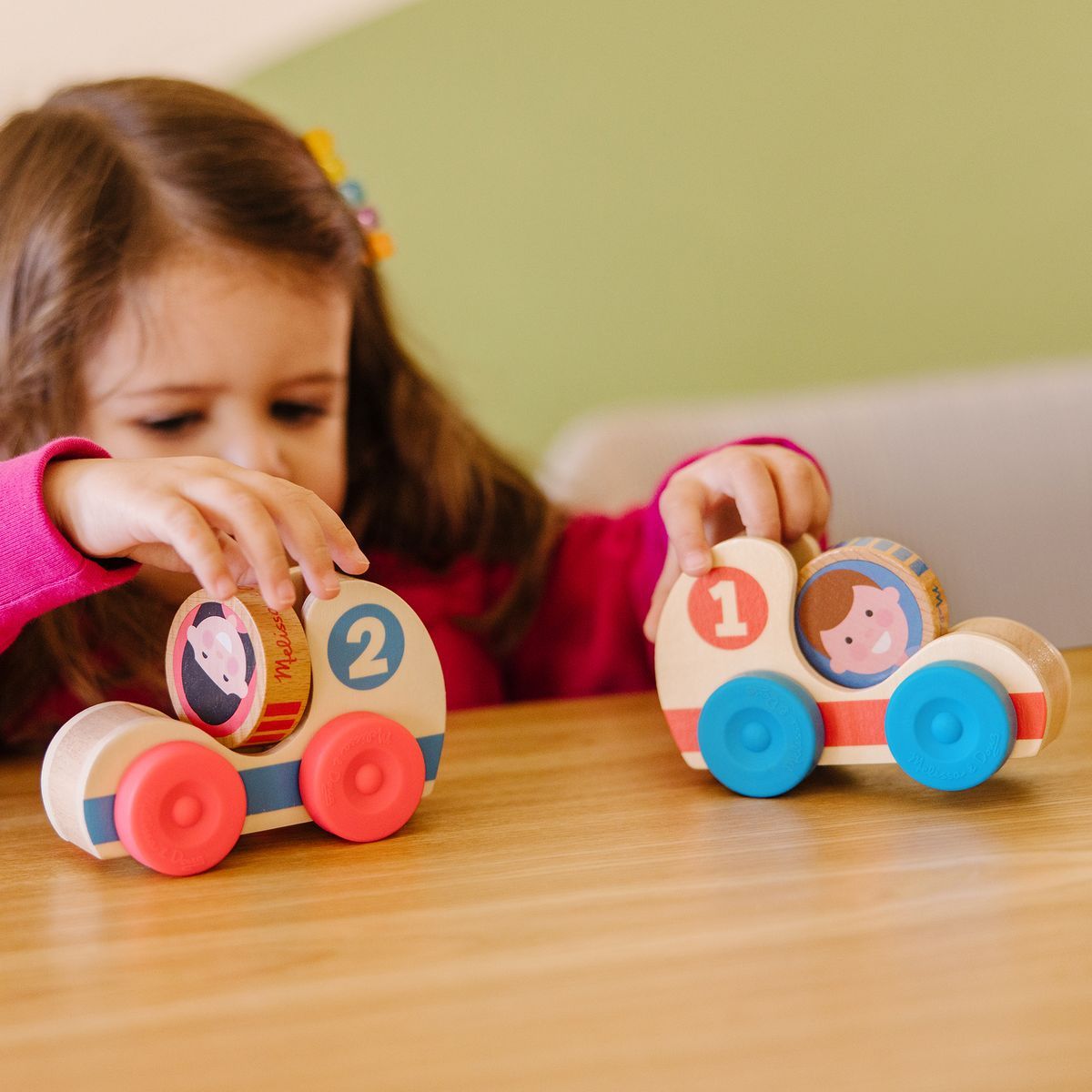 Melissa & Doug Go Tots Dřevěná závodní auta