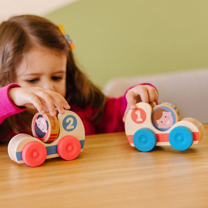 Melissa & Doug Go Tots Dřevěná závodní auta