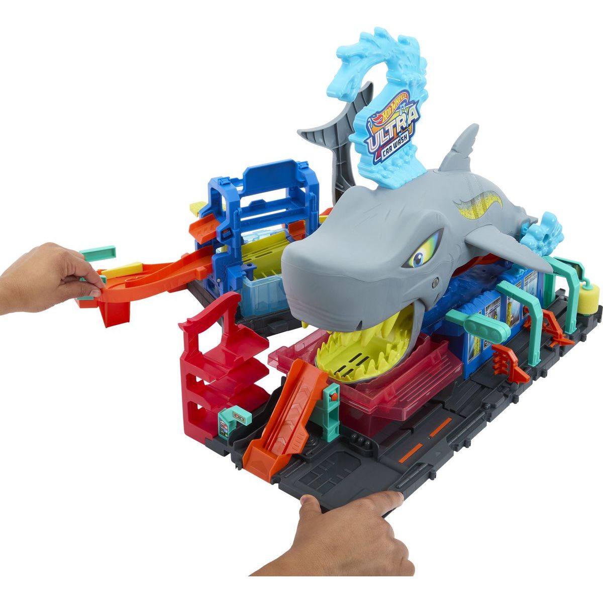 Hot Wheels City Color Reveal automyčka se žralokem