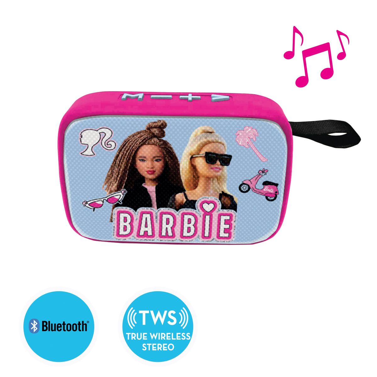 Lexibook Reproduktor Barbie s látkovým povrchem