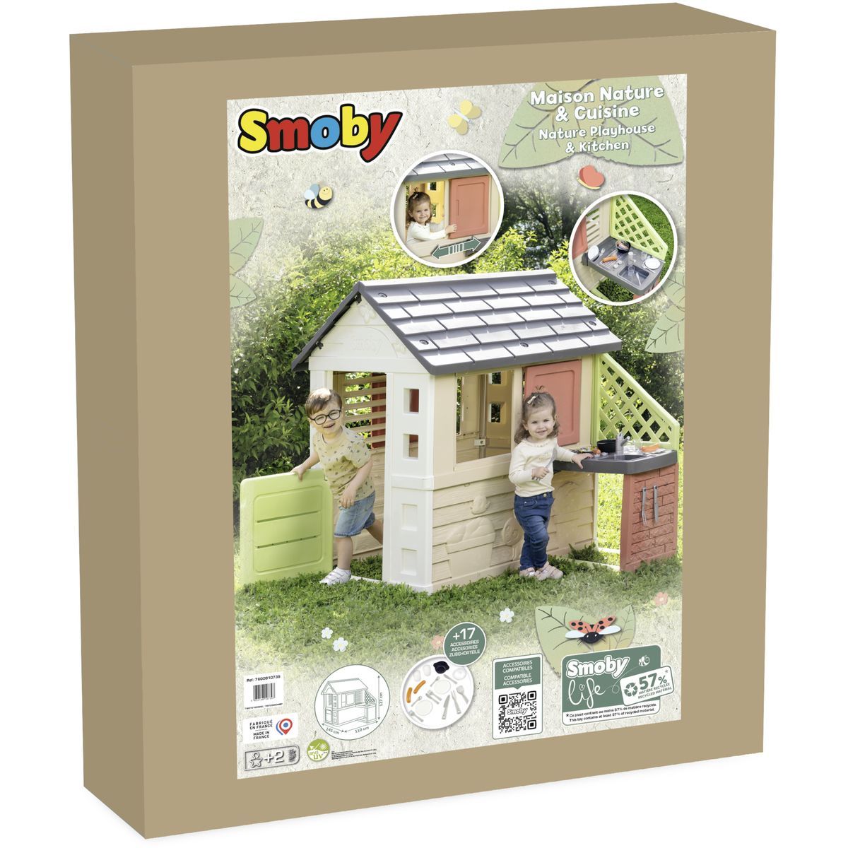 Smoby Domeček Life Nature s kuchyní