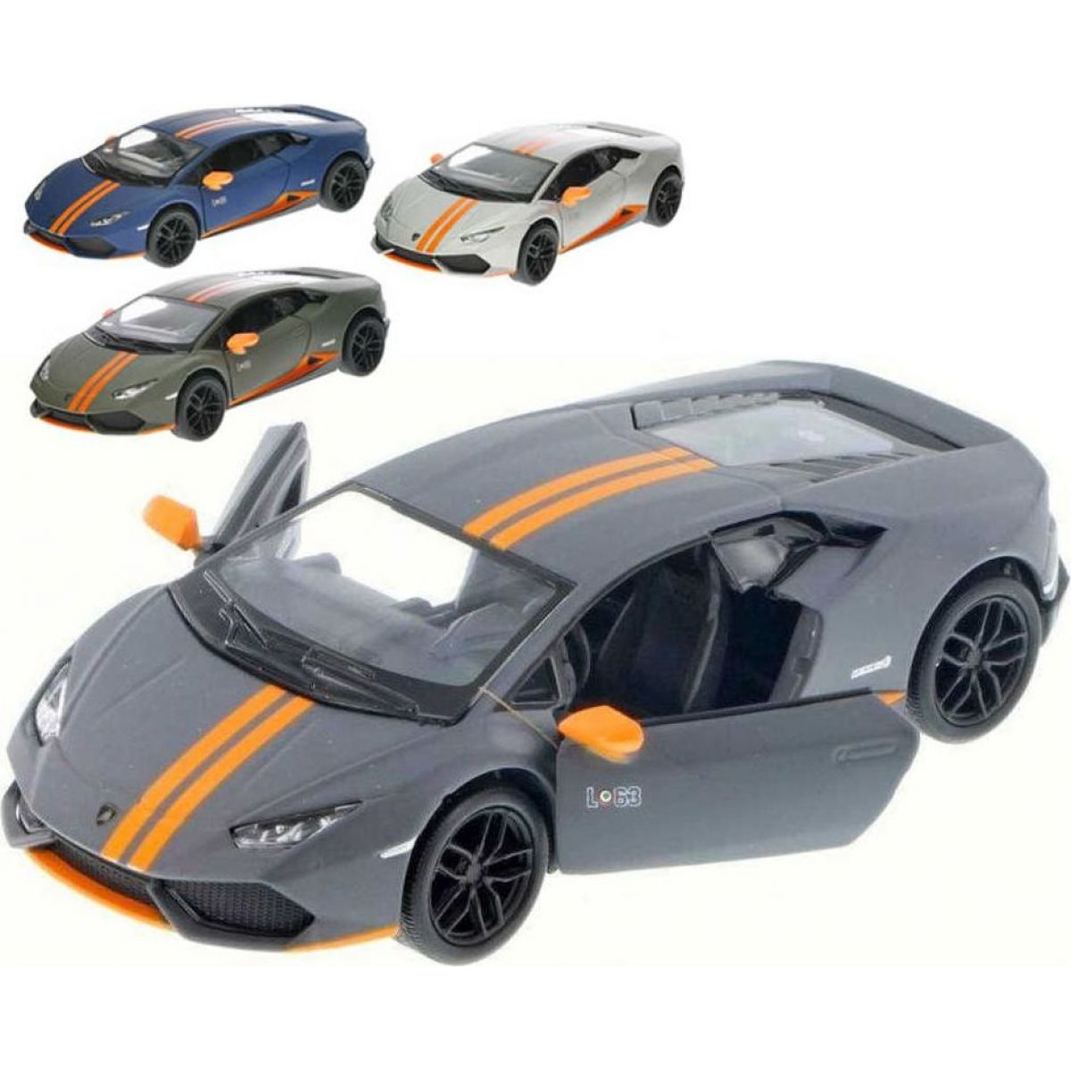 Kinsmart Lamborghini Huracan kov 12 cm šedé