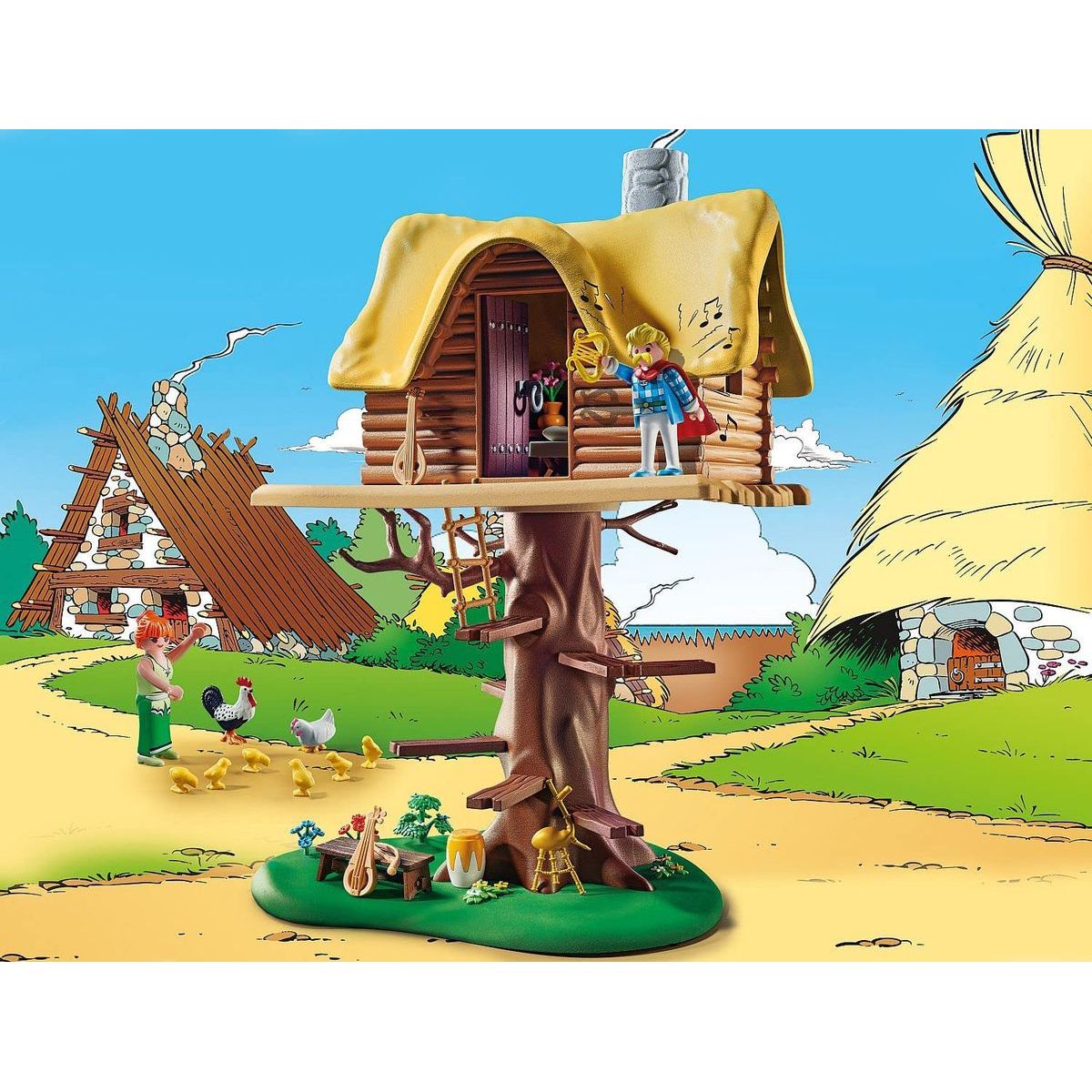 PLAYMOBIL® 71016 Asterix Trubadix a dům na stromě