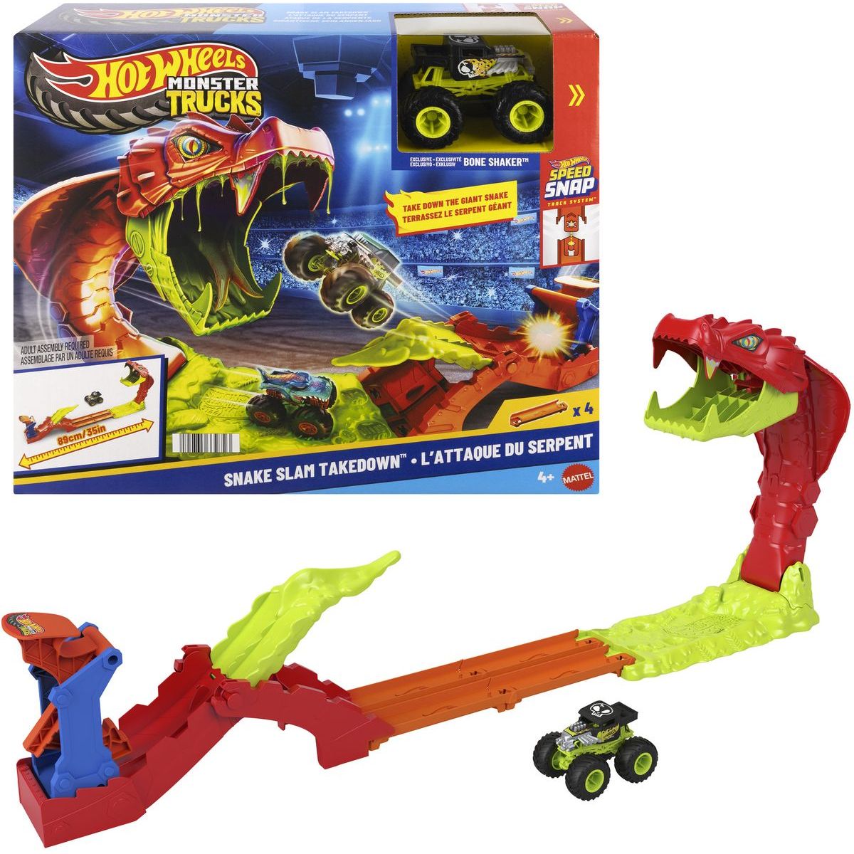 Hot Wheels Monster trucks Snake slam takedown