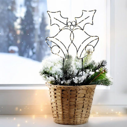 Solight LED venkovní dekorace zvonečky, 100x LED, časovač, 55cm, 3x AA