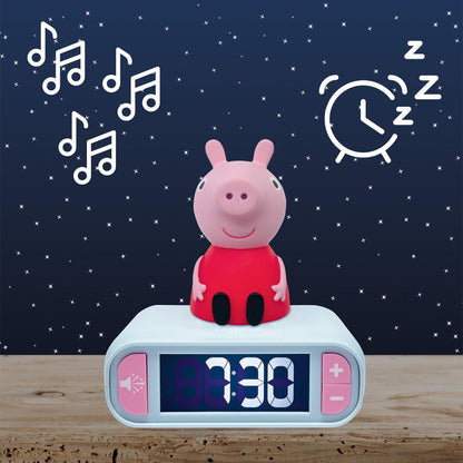 Lexibook Budík Prasátko Peppa se svítící figurkou
