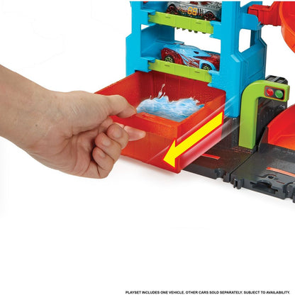 Hot Wheels City Color Shifters automyčka se spirálou