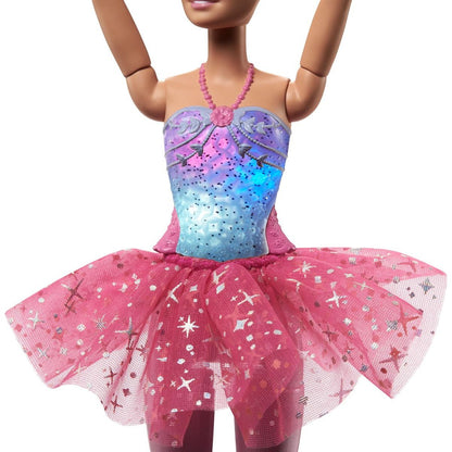 Mattel Barbie svítící magická baletka s růžovou sukní 31 cm