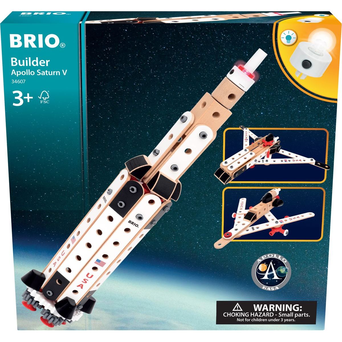 Stavebnice BRIO BUILDER NASA Apollo Saturn V