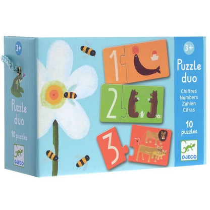 Djeco Puzzle duo Čísla 20 dílků