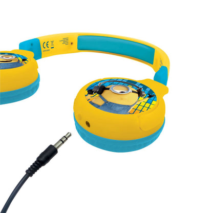 Lexibook 2v1 bluetooth skládací sluchátka Mimoni s limitem hlasitosti
