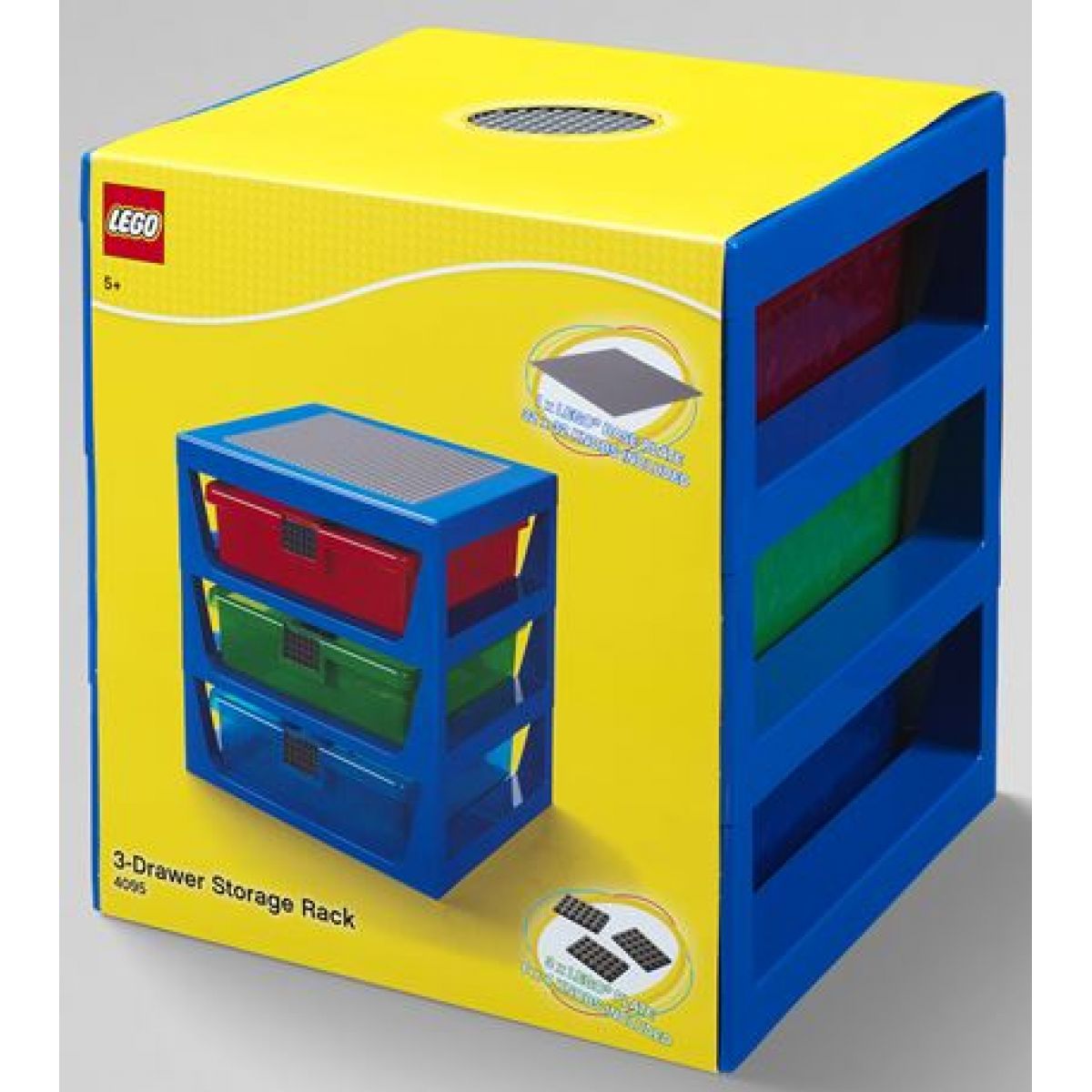 LEGO® organizér se třemi zásuvkami - modrá