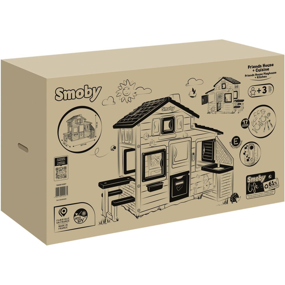 Smoby Domeček Life Friends House s kuchyní rozšiřitelný