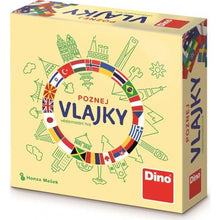 Dino poznej vlajky cestovní hra