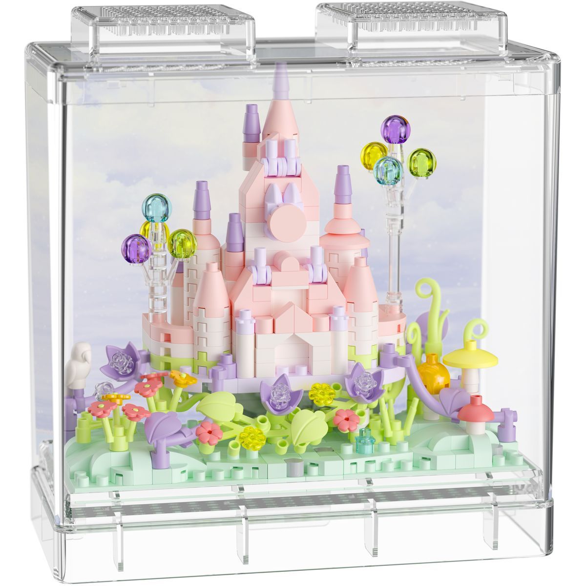 Stavebnice mini KOCO Letní hrad plast 412ks v krabičce 11x12x5cm