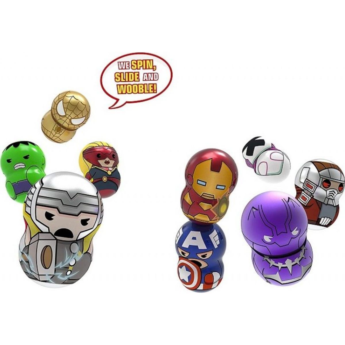 Wooblies Marvel Bojová Aréna s 2 turbo vystřelovači