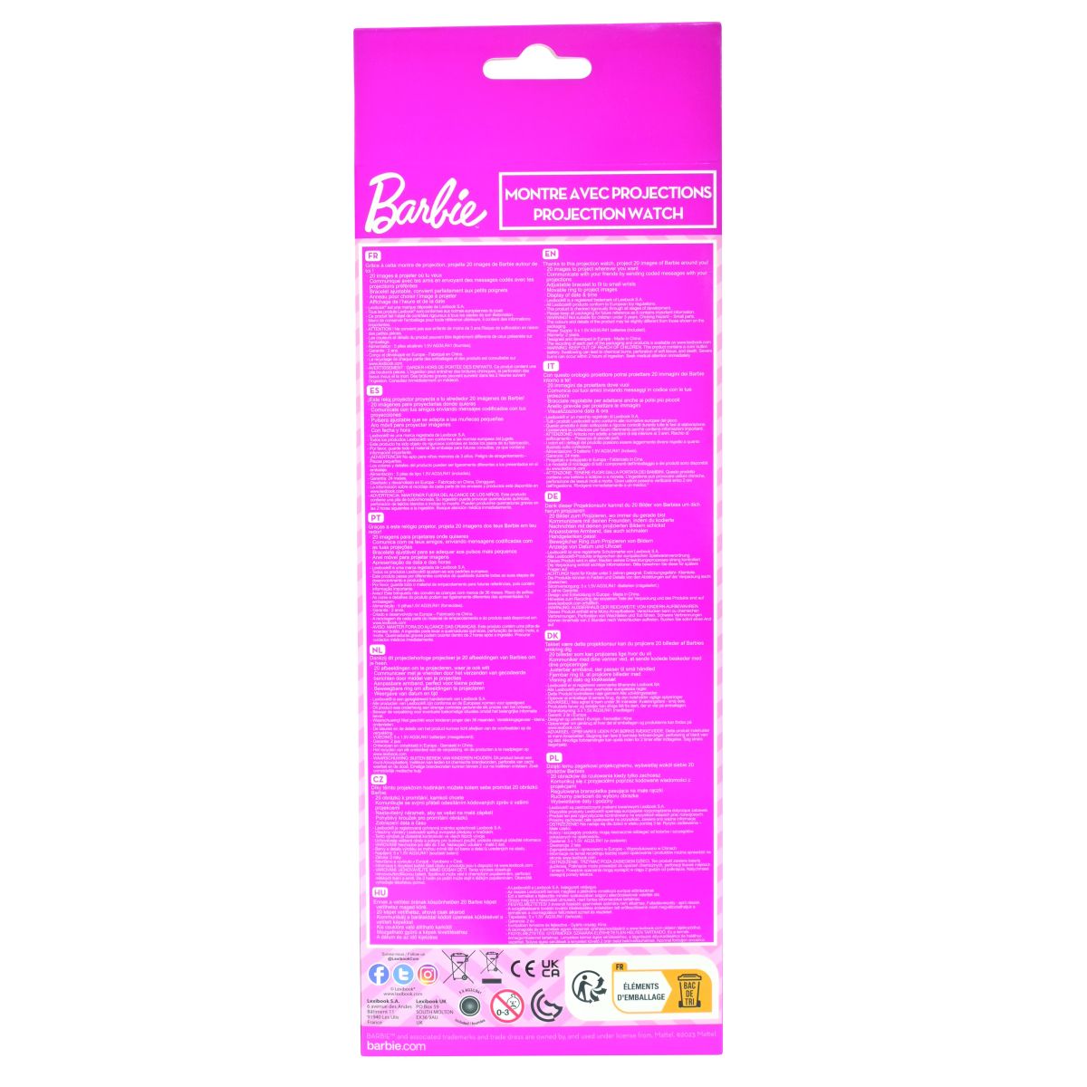 Lexibook Digitální promítací hodinky Barbie s 20 obrázky