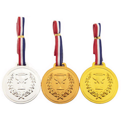 Teddies Medaile se šňůrkou 3 ks průměr 6 cm