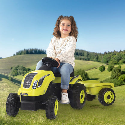 Smoby Šlapací traktor Farmer XL zelený s vozíkem 710130