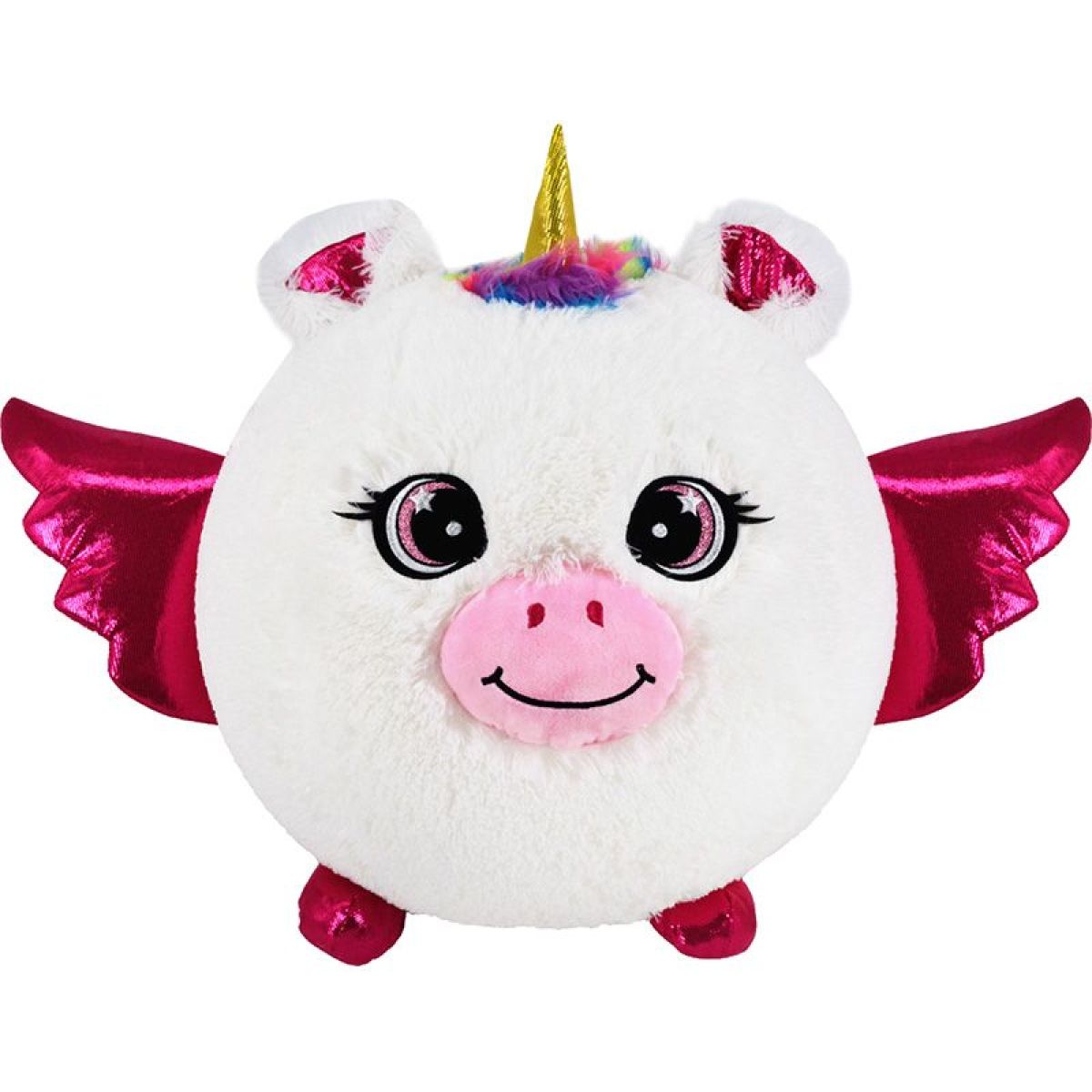 Sparkys Nafukovací plyšový kamarád - Jednorožec bílý 23 cm