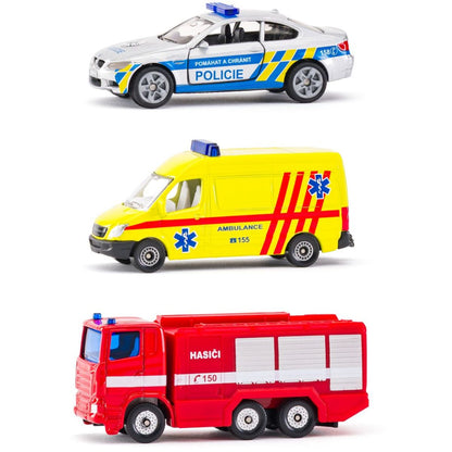 Siku 1043181906100 česká verze Set policie, hasiči, ambulance