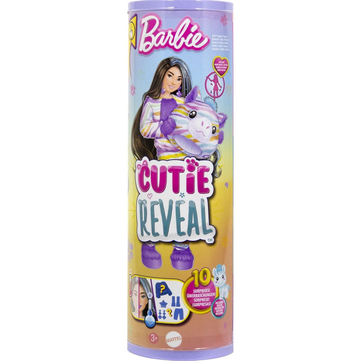 Barbie Cutie Reveal Barbie barevné sny zebra