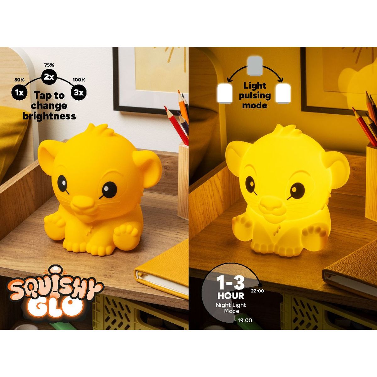 Paladone Simba světlo SquishyGlo silikonové