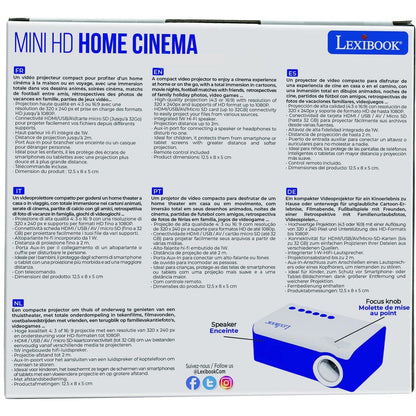 Lexibook Mini domácí kino - projektor pro filmy, hry a fotografie