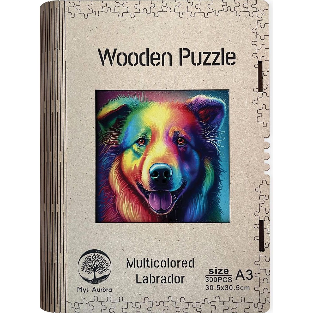 Epee Wooden puzzle Multicolored Labrador A3
