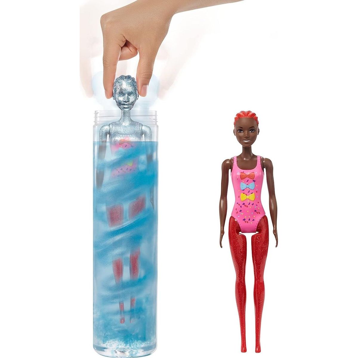 Barbie Color Reveal vlasový styling se třpytkami fialový
