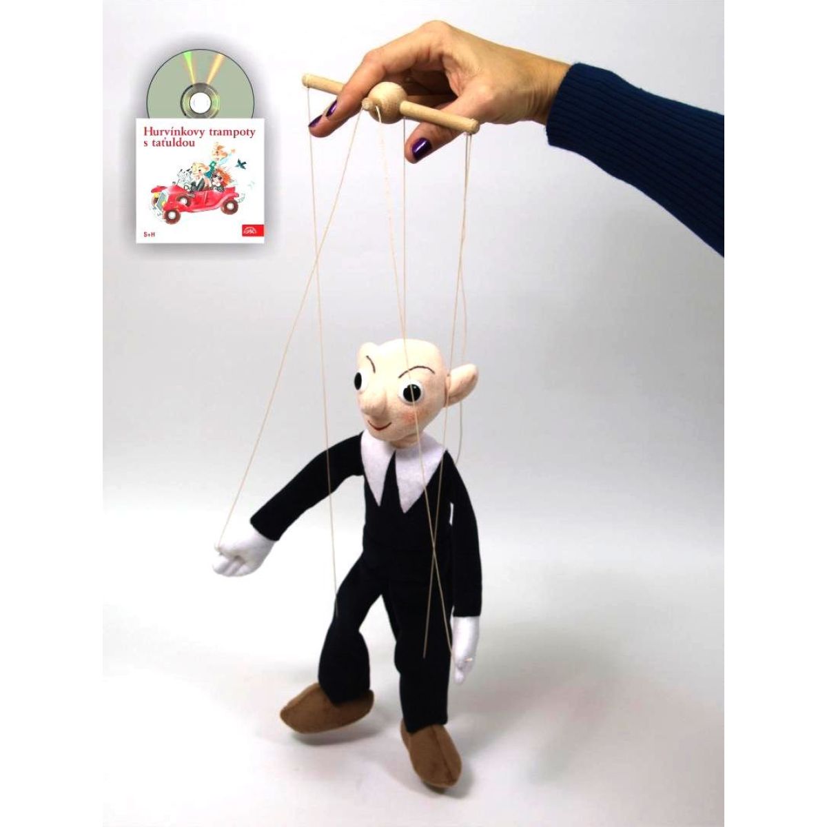 MÚ Brno Textilní loutka Spejbl 30cm + CD Hurvínek trochu zlobí - Poškozený obal