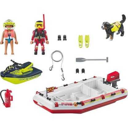 PLAYMOBIL® 71464 Hasičský člun s vodním skútrem