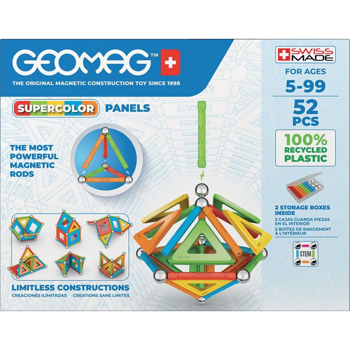Geomag Supercolor recycled 52 dílků